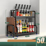 Étagères à épices T1, 2/3 couches, rangement de cuisine, étagère d'assaisonnement, condiments, couteau, porte-planche à découper, égouttoir, accessoires de rangement