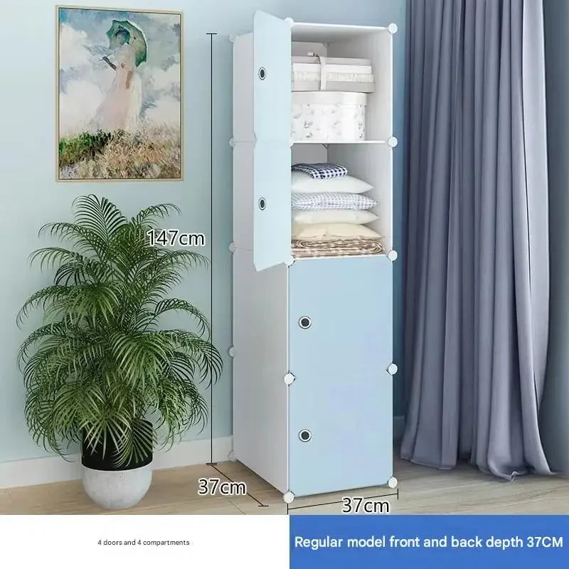 Armoire de Rangement Nordique, Placard à Vêtements, Cloisons T1, Service de Chambre à Coucher, Meubles Uniques