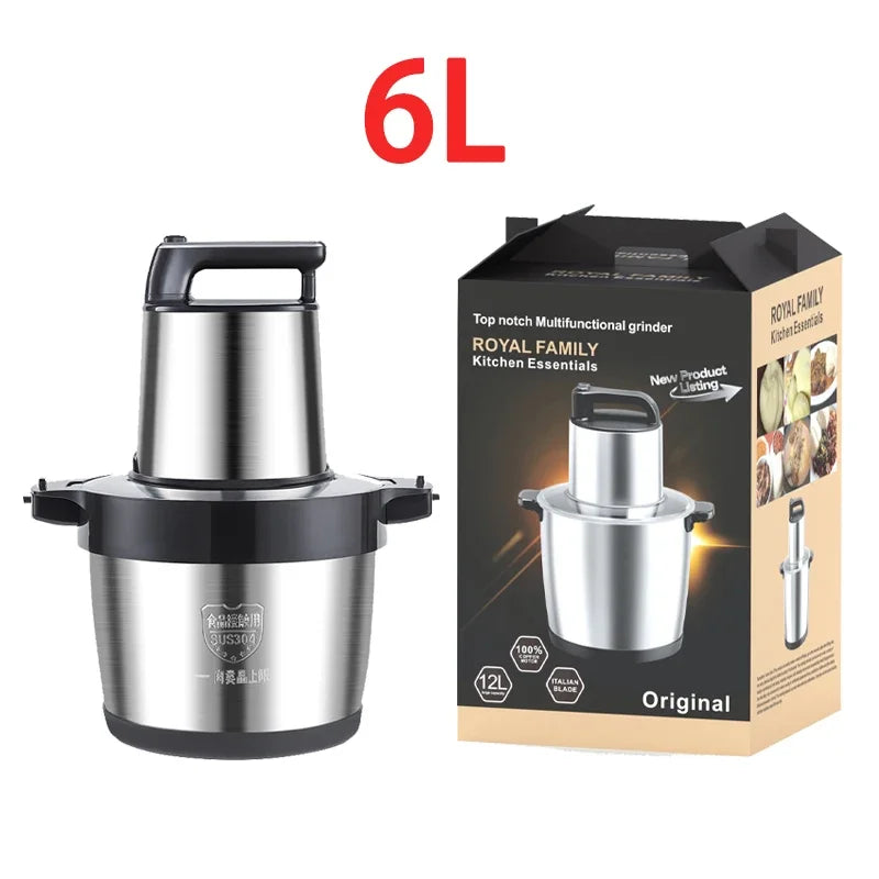 Hachoir à viande électrique en acier inoxydable, offre spéciale, prix d'usine, grand batteur d'igname fufu, 6L