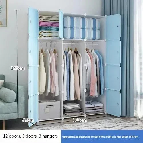 Armoire de Rangement Nordique, Placard à Vêtements, Cloisons T1, Service de Chambre à Coucher, Meubles Uniques