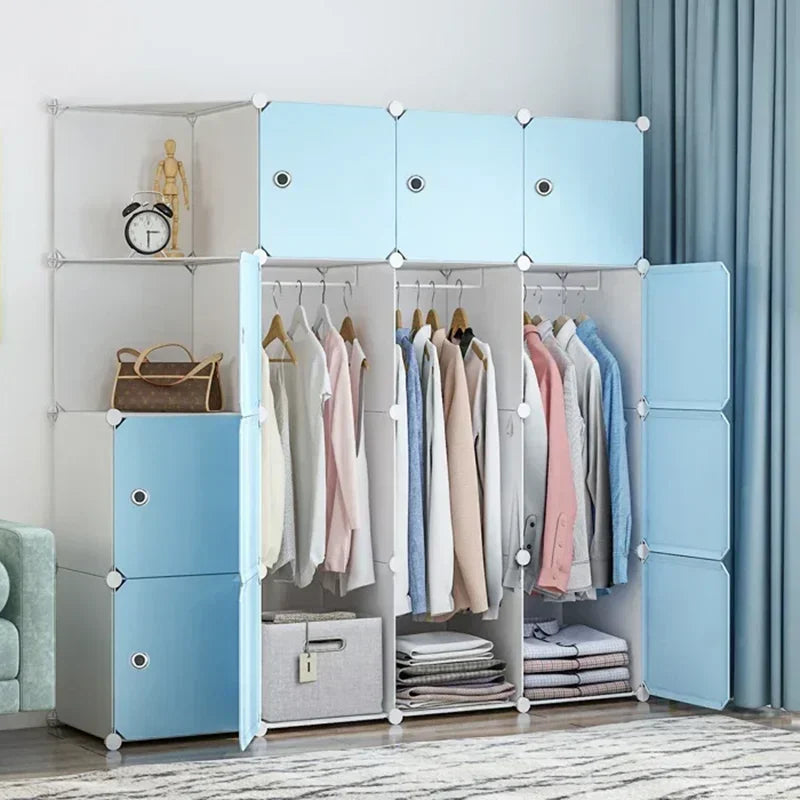 Armoire de Rangement Nordique, Placard à Vêtements, Cloisons T1, Service de Chambre à Coucher, Meubles Uniques