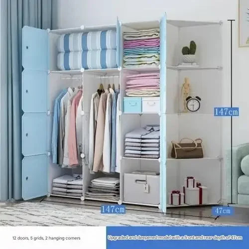 Armoire de Rangement Nordique, Placard à Vêtements, Cloisons T1, Service de Chambre à Coucher, Meubles Uniques