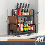 Étagères à épices T1, 2/3 couches, rangement de cuisine, étagère d'assaisonnement, condiments, couteau, porte-planche à découper, égouttoir, accessoires de rangement