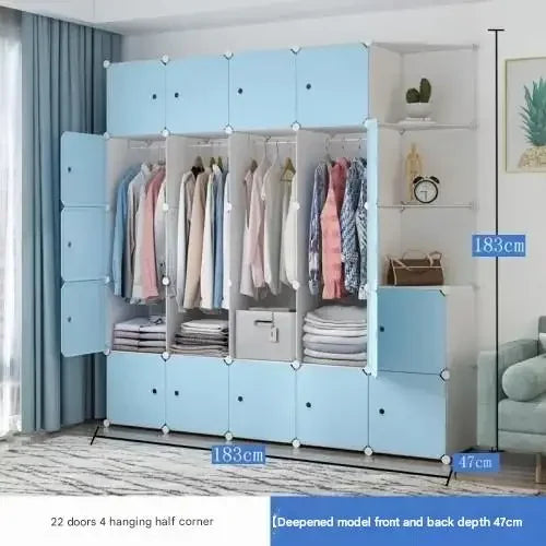 Armoire de Rangement Nordique, Placard à Vêtements, Cloisons T1, Service de Chambre à Coucher, Meubles Uniques