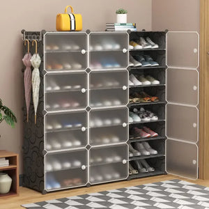 Armoire de rangement pour chaussures domestique T1, étagère multicouche durable, entrée dans la porte contre le mur, meuble de bain