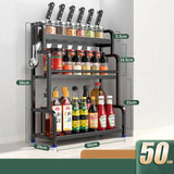 Étagères à épices T1, 2/3 couches, rangement de cuisine, étagère d'assaisonnement, condiments, couteau, porte-planche à découper, égouttoir, accessoires de rangement