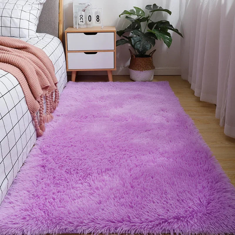 VIKmemorial-Couverture de lit en peluche pour chambre à coucher, tapis de maison complet, nordique, salon, fille, polymères de sol, 40x60cm