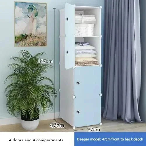Armoire de Rangement Nordique, Placard à Vêtements, Cloisons T1, Service de Chambre à Coucher, Meubles Uniques