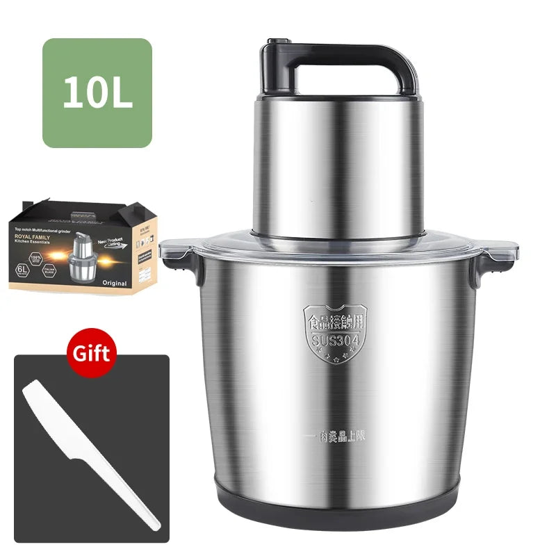Hachoir à viande électrique en acier inoxydable, offre spéciale, prix d'usine, grand batteur d'igname fufu, 6L