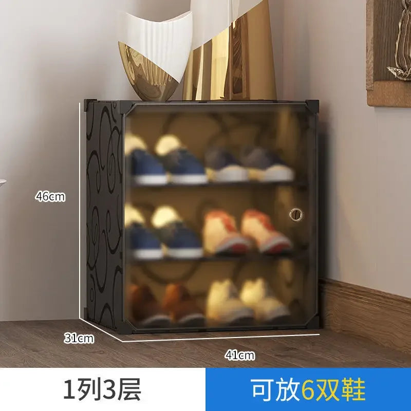 Armoire de rangement pour chaussures domestique T1, étagère multicouche durable, entrée dans la porte contre le mur, meuble de bain
