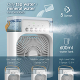 🌬️ Ventilateur Brumisateur Rechargeable – Fraîcheur Instantanée ! ❄️